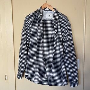 Lacoste Cotton Classic fit mens button up gingam tee shirt